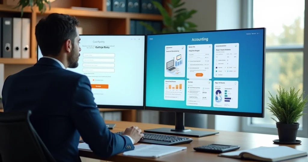 Contador compara landing page e site completo em tela dividida